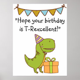 T-Rexcellence Geburtstag Poster