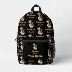 T-Rexy und Ready-Dino-Cartoon Bedruckter Rucksack