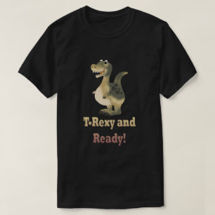 T-Rexy und Ready-Dino-Cartoon T-Shirt
