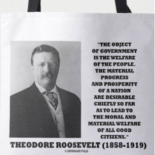T. Roosevelt wendet sich gegen das Wohlergehen der Tasche