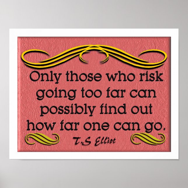 T. S Elliot Quote Poster (Vorne)