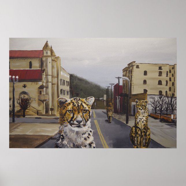 T.S.W.S.Y.E. - Cheetah City Pop Surrealism Print Poster (Vorne)