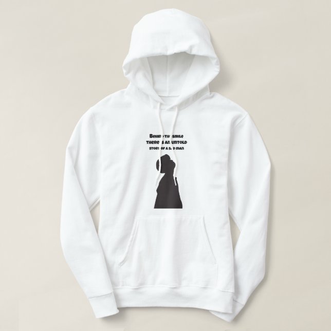 T-Shart Design Hinter dem Lächeln gibt es ein unsa Hoodie (Design vorne)