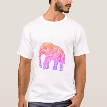 T-ShiMen-T - Shirt mit Elefantenprint