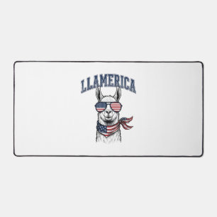 T-Shir gravure vintage lama patriotique Llamerica