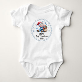 T - Shirt0Personalisiert Baby's First Xmas 2025-Bo Baby Strampler