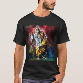 T-shirt ॐ divin classique d'amour de Radha-Krsna