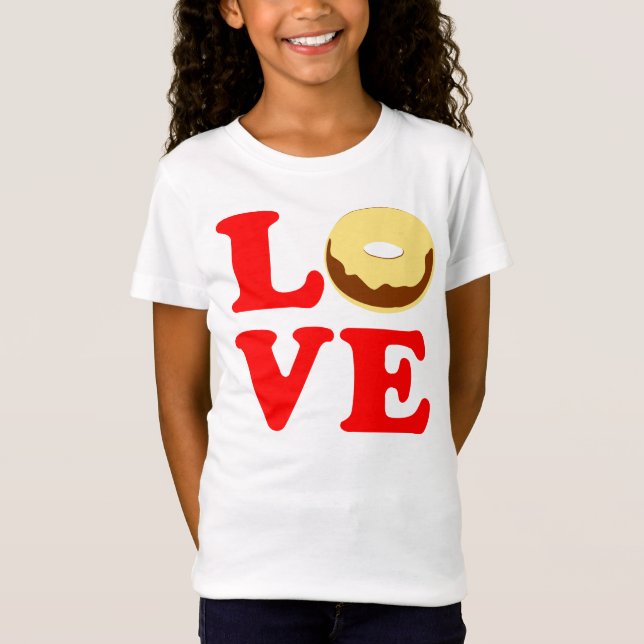 T-Shirt ღ ♥ ♥ Love Donut Bella Girls' Fabulous Baby Doll ღ (Devant)