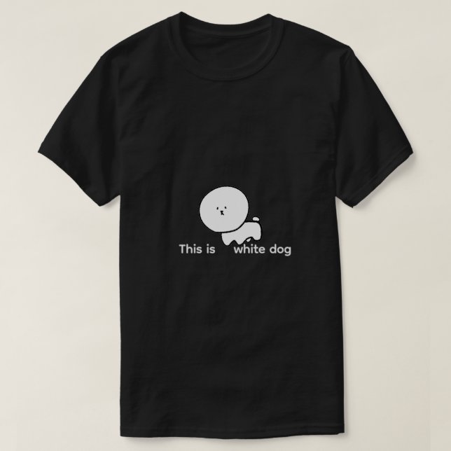 T-SHIRT しろいいぬのTシャツ (Design devant)