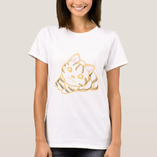 T-SHIRT つぶらな瞳のトラねこ、ひなたでごろり