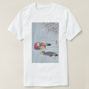 T-shirt リ d'オ, 原 ド 邨 canard mandarin, Ohara Koson, Ukiyo-e