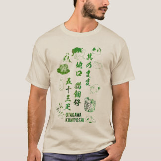 T-SHIRT 其のまま地口 猫飼好五十三疋 その2