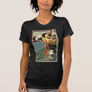 T-shirt 化け猫, chat de monstre de 豊国, Toyokuni, Ukiyo-e