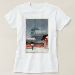 T-shirt 四 天 寺, Shitennō-ji à Osaka, Hasui Kawase, Woodcut