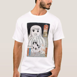 T-shirt 子 犬 と だ 雪 ま, Chiots et Snowman , Kuniyoshi, Ukiyo-