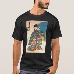 T-shirt 少 女 と 猫, 国 fille avec chat, Kuniyoshi, Ukiyo-e