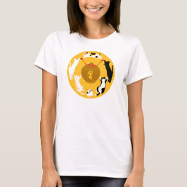 T-SHIRT 御守六猫 Tシャツ レディース