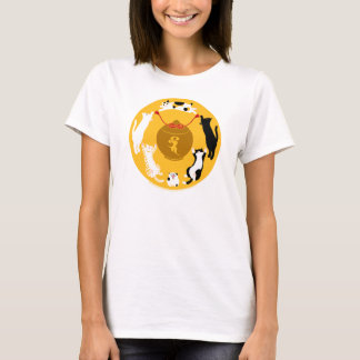 T-SHIRT 御守六猫 Tシャツ レディース
