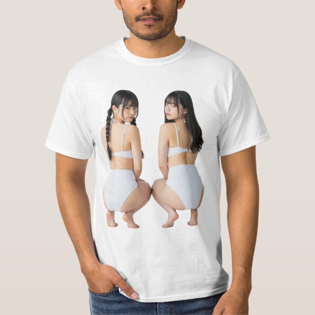 T-SHIRT 日本のギャルのヤンキー座り二人組 (Devant)