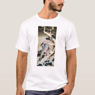 T-shirt 松 に 鶴, 斎 grues sur Pine Tree, Hokusai, Ukiyo-e