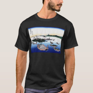 T-shirt 武 陽 佃 島, 北 Voir le Mont Fuji de Tsukudajima, Hokus