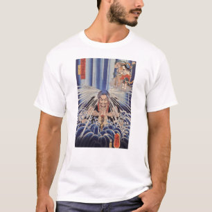 T-shirt 滝に打たれる僧, moine de 国芳 dans les cascades, Kuniyoshi