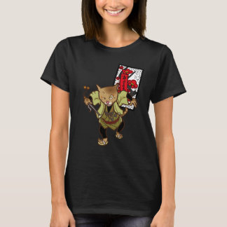 T-SHIRT 猫親分 花札あかよろし