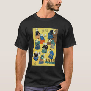 T-shirt 猫 の 曲 師, 国 芳 Acrobat des Chats, Kuniyoshi, Ukiyo-e
