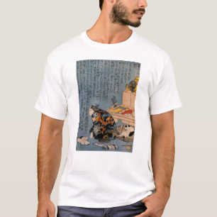 T-shirt 猫 好 き 絵 な 師 の , Peintre de qui aime Chats, Kuniyo