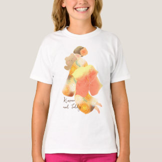 T-SHIRT 着物の女の子とテディベア