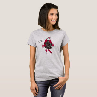 T-SHIRT 赤くて黒いネコ