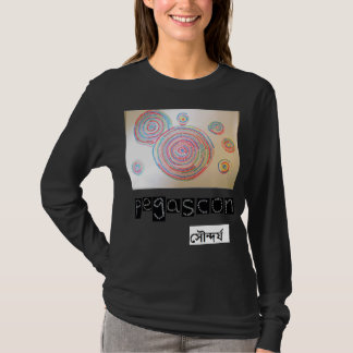 T-SHIRT 黒地に「縁結曼荼羅」 Tシャツ