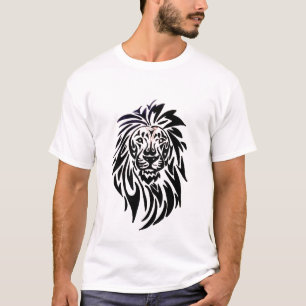 T-shirt 001 - Lion - noir et blanc