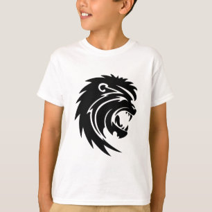 T-shirt 007-lion3111906 ROARING LION BLACK WHITE TATTOO