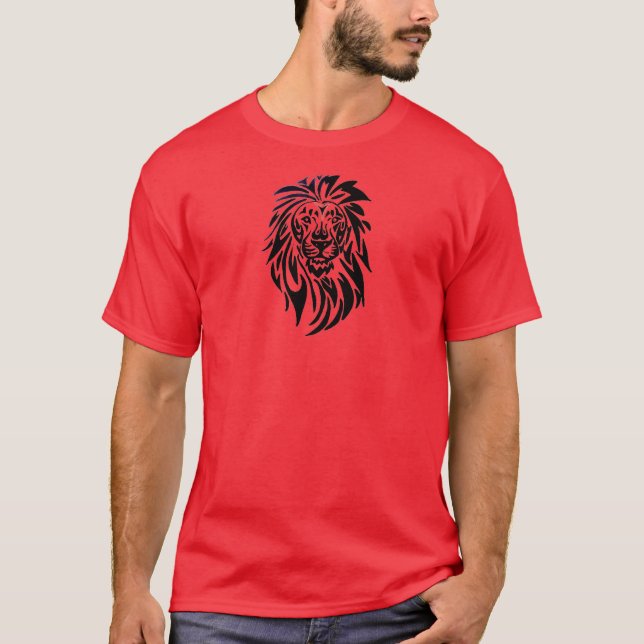 T - Shirt 007 - Löwe - Rot (Vorderseite)