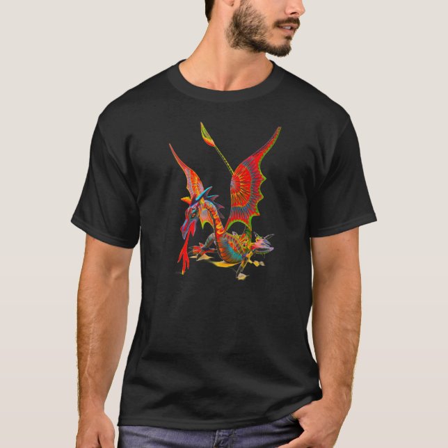 T-shirt 009 - Dragon rouge (Devant)