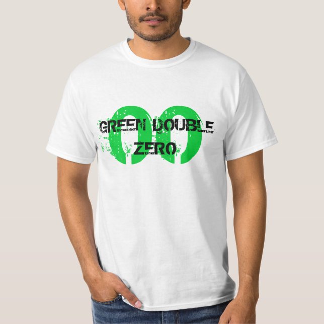 T-SHIRT 00, DOUBLE VERT ZÉRO (Devant)