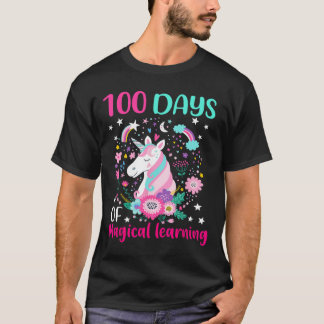 T-shirt 00 jours d'apprentissage magique flossant unicorne