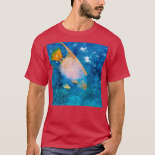 T-shirt 013 Pink Angelfish Watercolor Angelfish with Orang