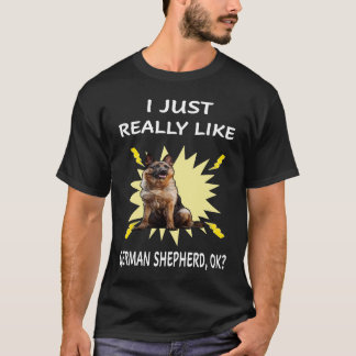 T-shirt 014 J'Aime Vraiment Berger Allemand OK