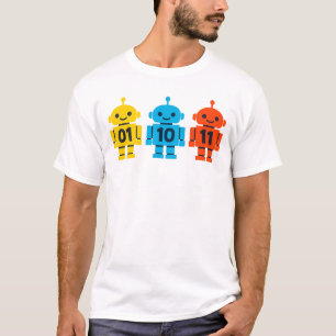 T-shirt 01 10 11 Robots Code Binaire Dessin Technique Mign