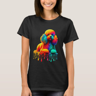 T-shirt 01 Art de peinture dégoulinante Jouet Caniche Cani