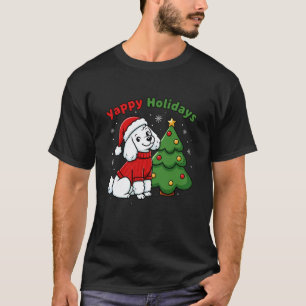 T-shirt 01 Caniche Blanc Drôle Chien Animal