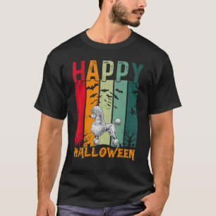 T-shirt 01 Chien Caniche Filles Garçons Rétro Dîner Hallow