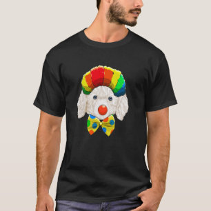 T-shirt 01 Clown Blanc Chien de Cirque Caniche