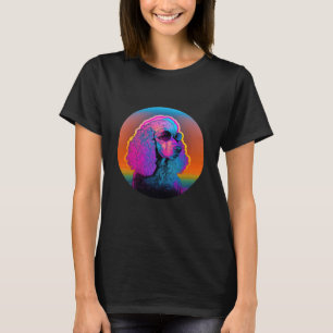 T-shirt 01 Esthétique Poodle avec Synthwave 80s