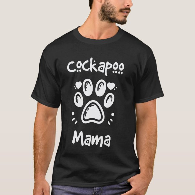 T-shirt 01 Maman Cockapoo Épagneul Cocker Croisé Caniche C (Devant)
