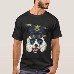 T-shirt 01 Policier Poodle Cop Scène de Crime K9 Chiot 