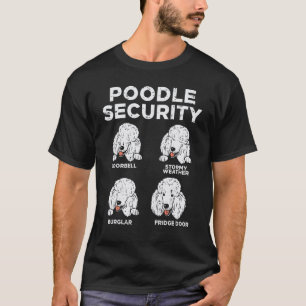 T-shirt 01 Sécurité Caniche Animaux Drôles Chien de Garde