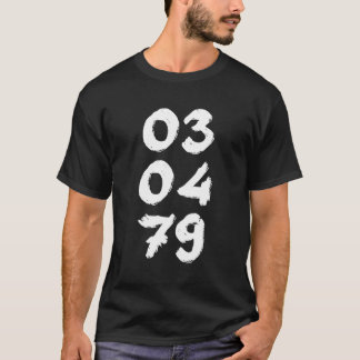 T-shirt 030479 Anniversaire Avec Naissance Daymonthyear
